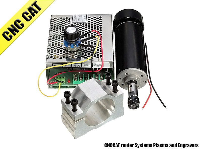 Air-Cooled Brushed Motor Spindle 500W and PWM Speed Controller